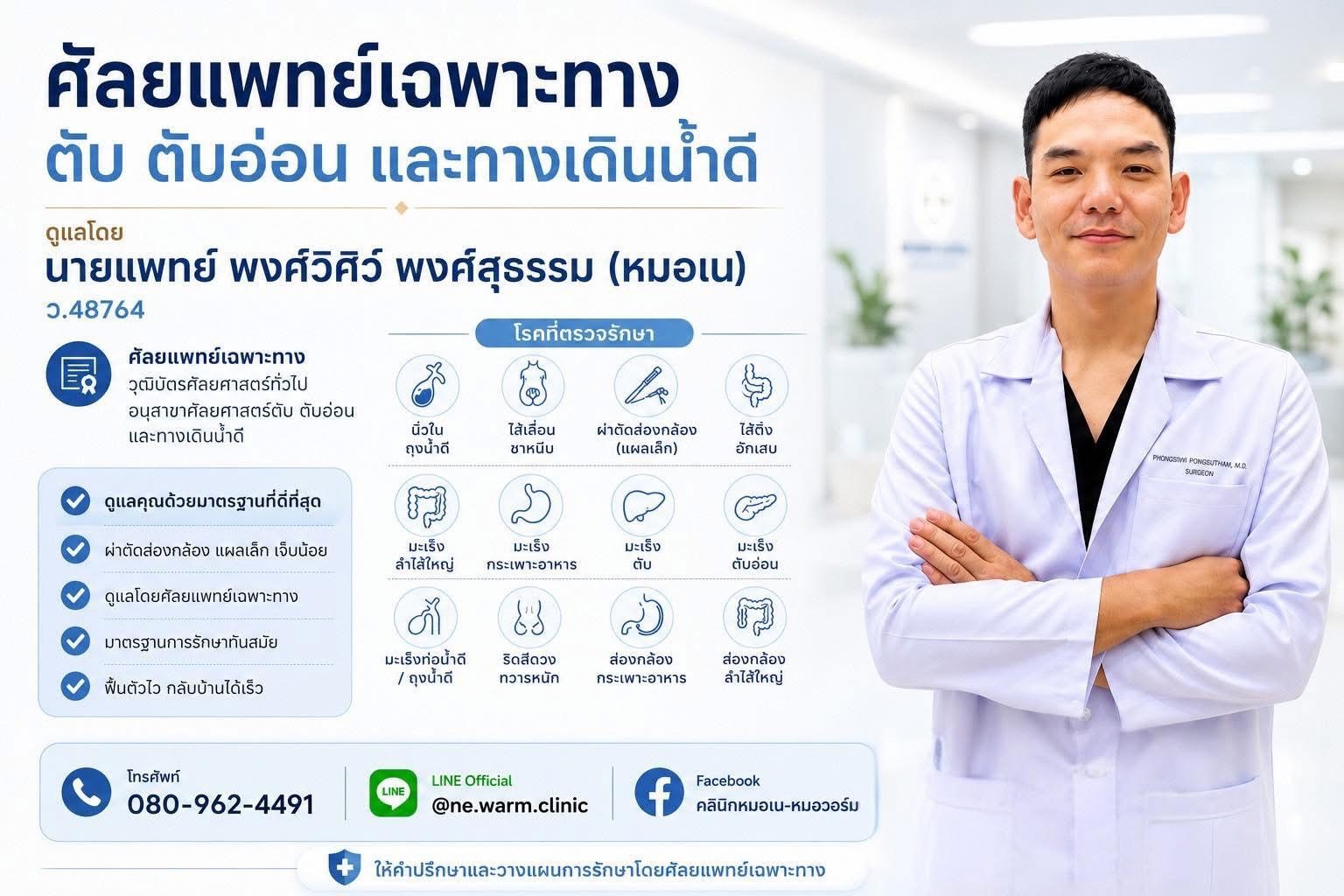 ข้อมูลแพทย์และการรักษาคลินิกหมอเน